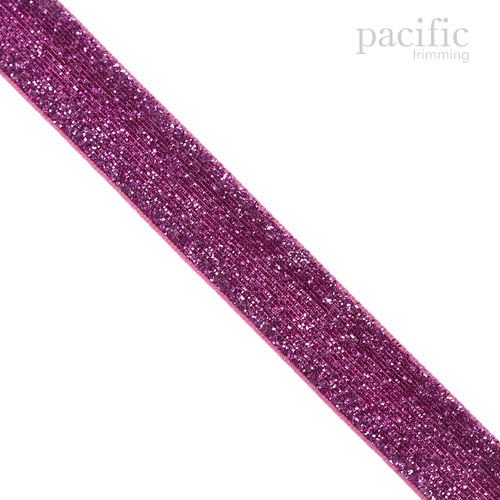 Metallic Velvet Ribbon 4 Sizes Pink