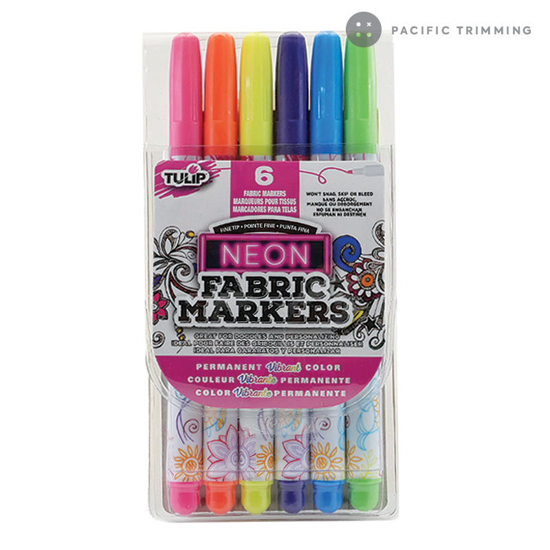 Tulip Fine Tip Rainbow Permanent Fabric Markers 20 Pack 