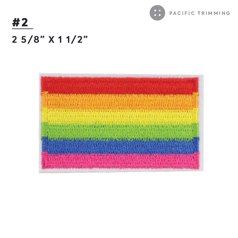 LGBT Pride Rainbow Embroidered Iron On Patches