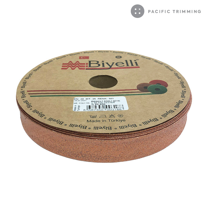 Biyelli Metallic Lame Bias Tape