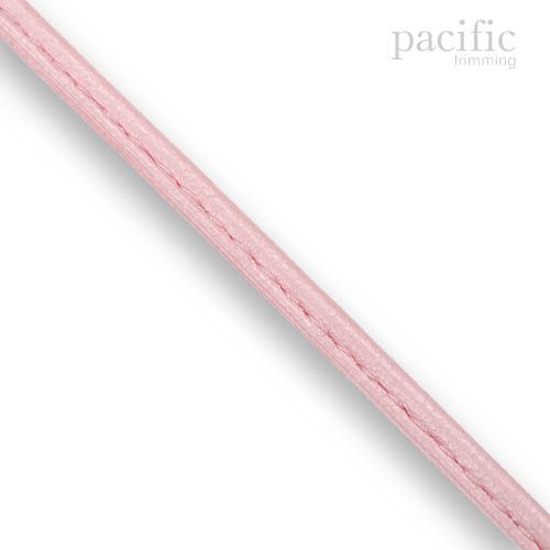 3mm Stitched Leather Cord Baby Pink