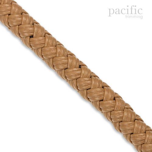 10mm Round Leather Braid Beige