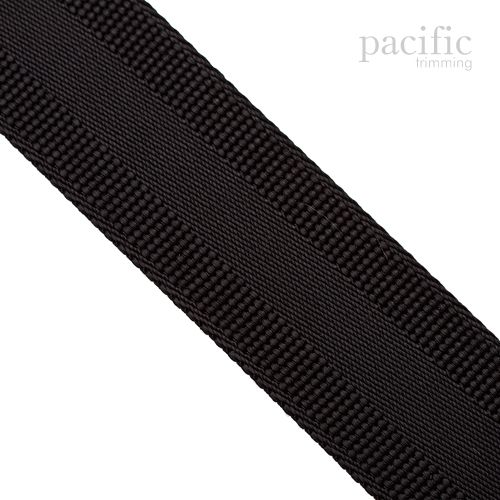 1.5 Inch Striped Polyester Webbing Black