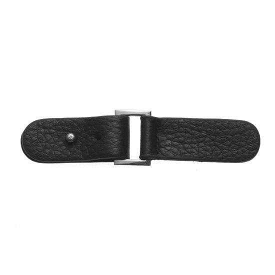 4.25 Inch Leather Closure Black/Gunmetal