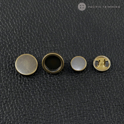 Cobrax Zero Snap Fastener Button Antique Brass