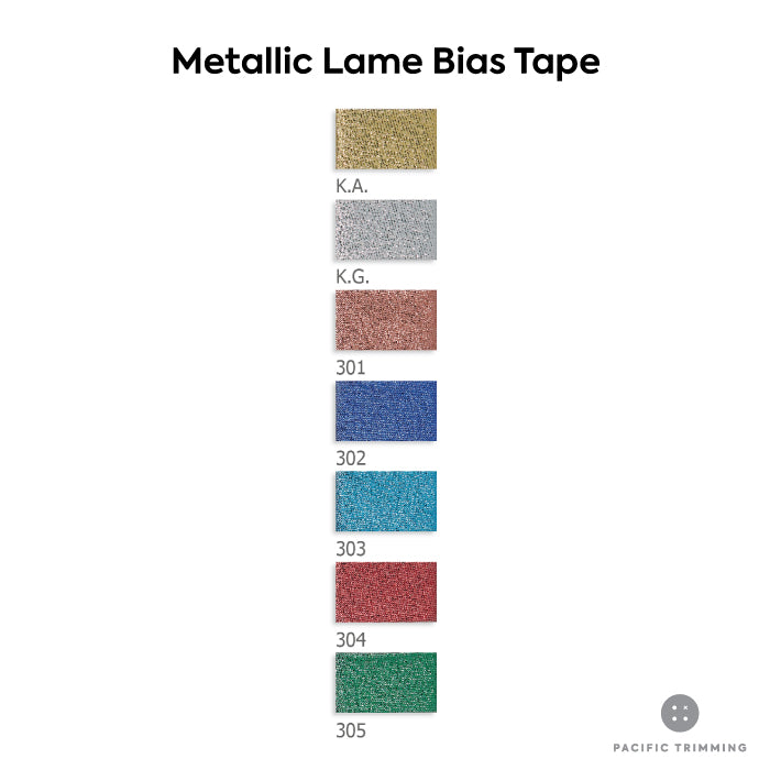 Biyelli Metallic Lame Bias Tape