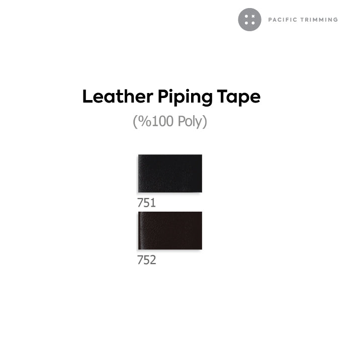 Biyelli 1/2" Leather Piping Tape Black