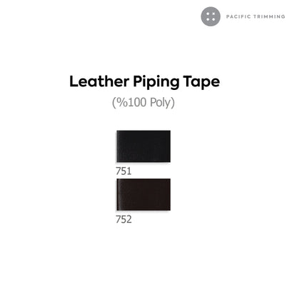 Biyelli 1/2" Leather Piping Tape Black