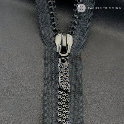 #10 Two Row Rhinestone Molded Plastic Zipper