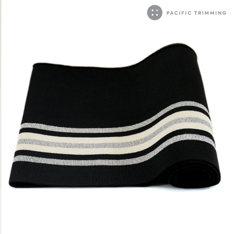 Metallic Striped Rib Knit Multiple Colors - Pacific Trimming