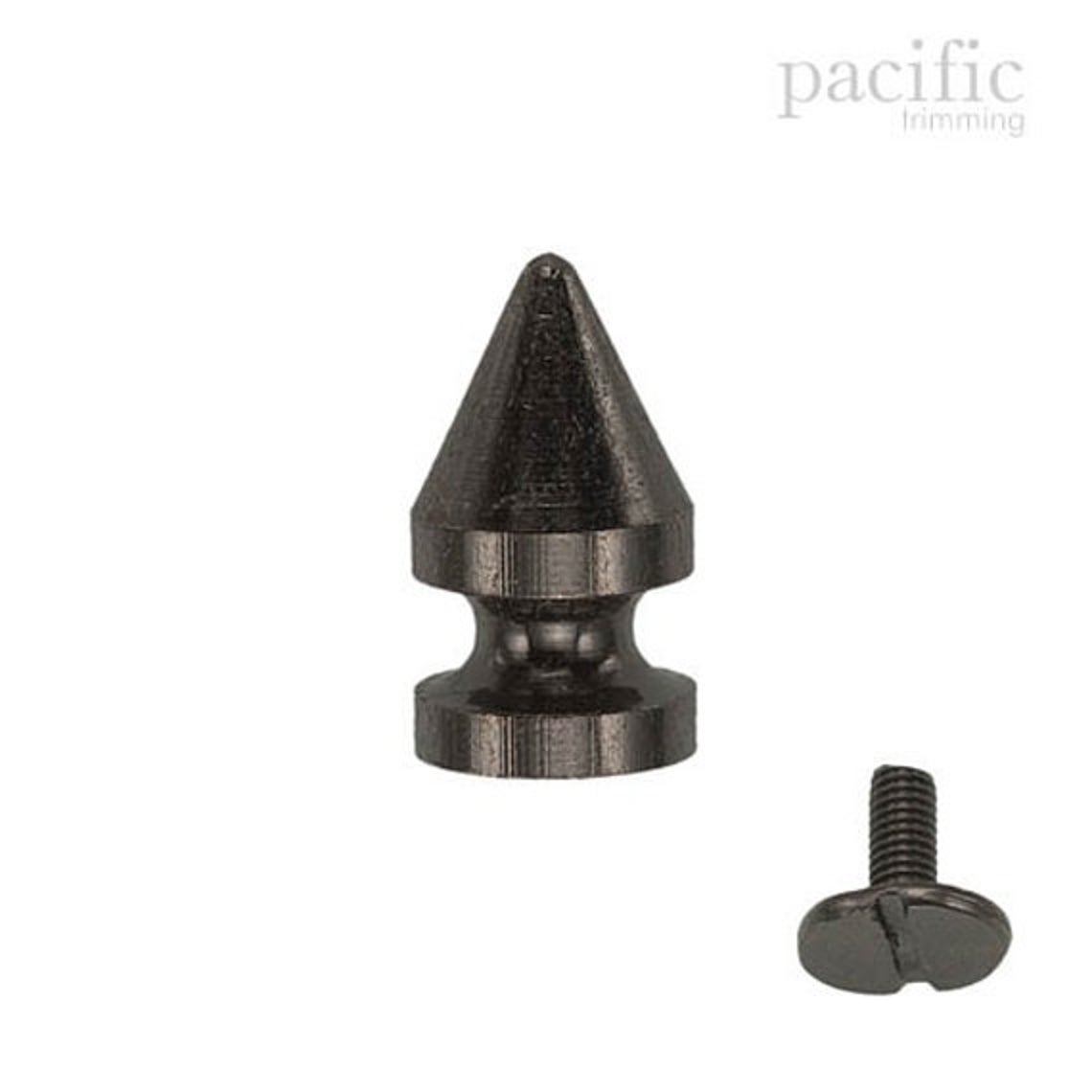 Cone Tree Shape Screw Back Studs Spikes Multiple Colors Gunmetal