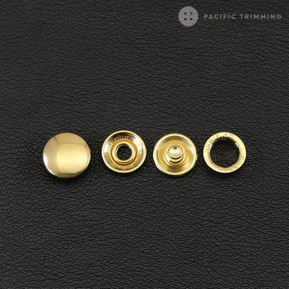 Cobrax Ring 3 Dome Type Snap Fastener Button Gold