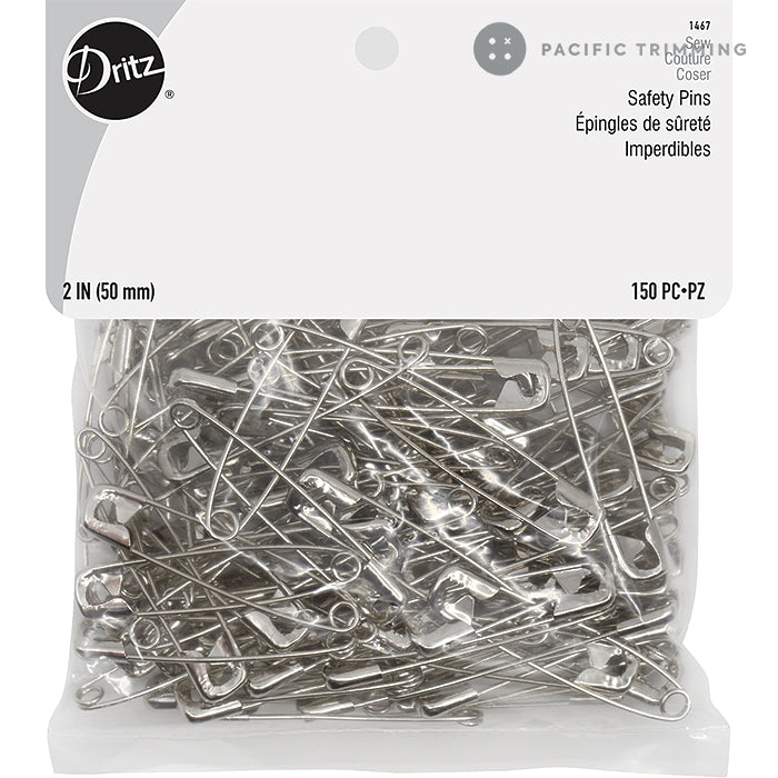 Dritz Safety Pins Size 3 Nickel 150pc