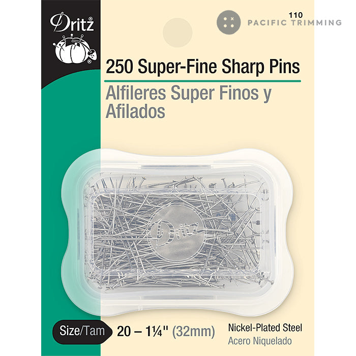 Dritz Super-Fine Sharp Pins 250-pkg-size 20