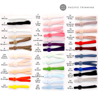 Elastic String and Rope Stopper for Face Mask Color Chart