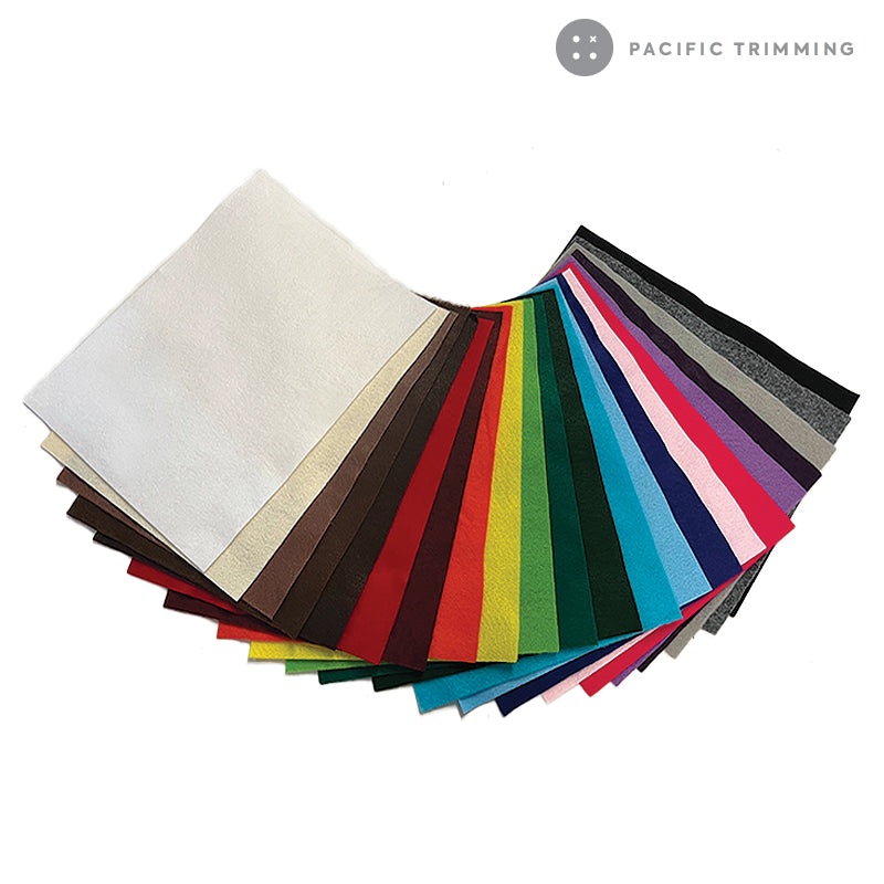 Soft Felt Fabric Sheet 9" x 12" Multiple Colors