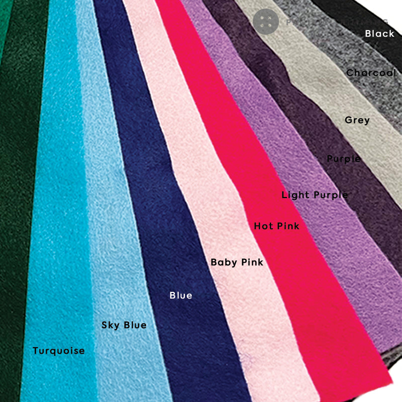 Soft Felt Fabric Sheet 9" x 12" Multiple Colors