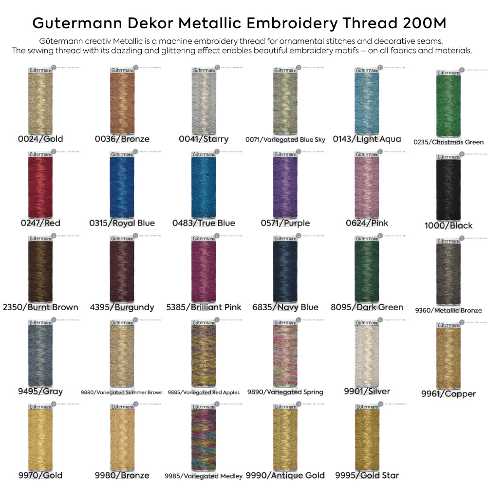 Metallic Embroidery Thread 