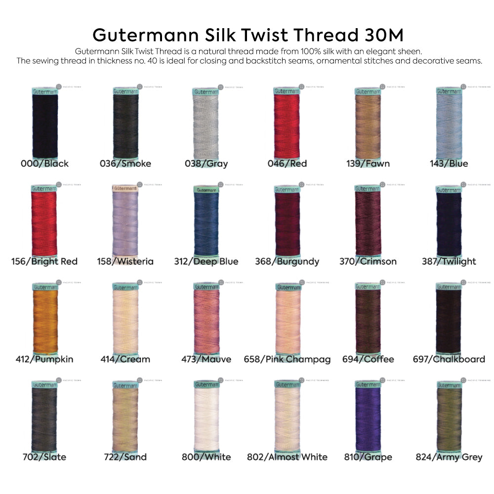 Gutermann Silk Buttonhole Thread - Tex 75 - 437 yds. - WAWAK Sewing Supplies
