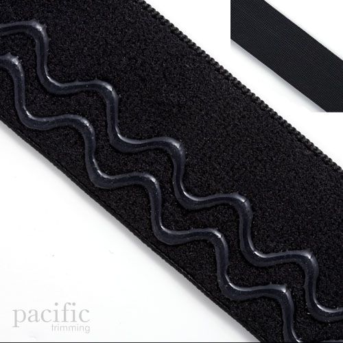 Non Slip 1 Inch Two Line Zig Zag Wave Silicone Elastic