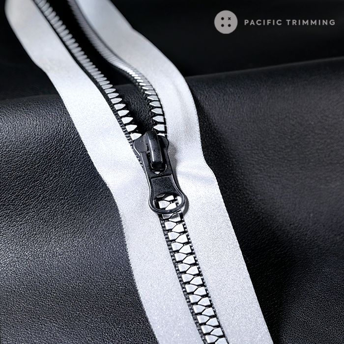 YKK Zipper Original Japanese Plastic Vislon Zipper Black-grey 