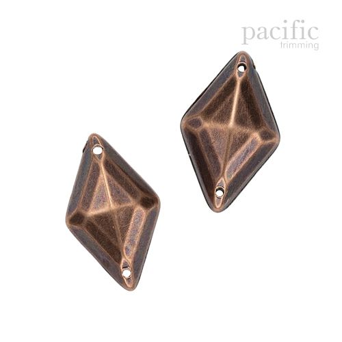 10pcs of 18mm Diamond Acrylic Sew on Jewel Antique Copper