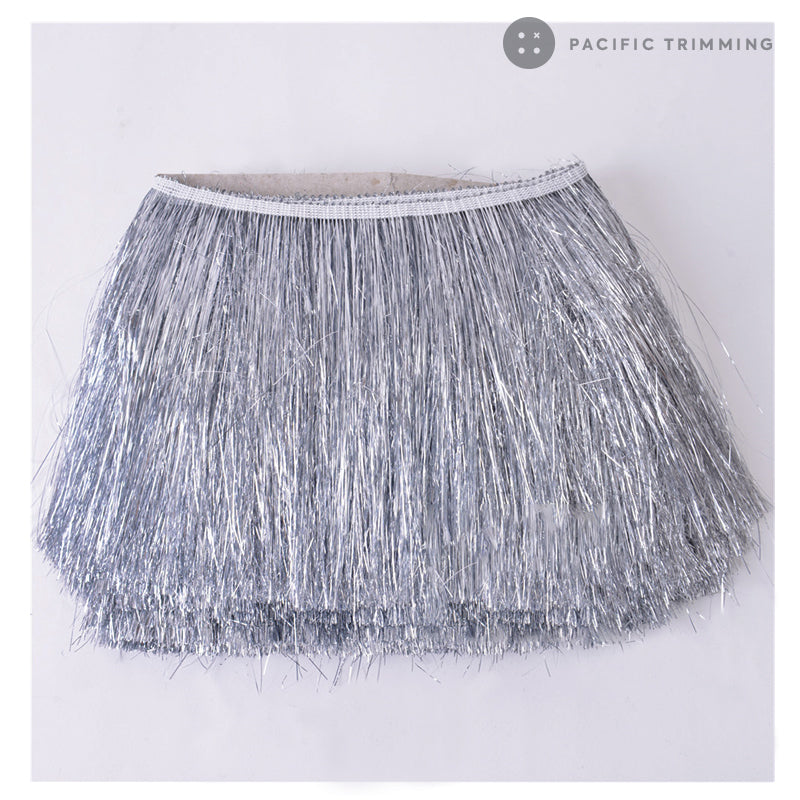 4", 8" Metallic Fringe Trim Multiple Colors