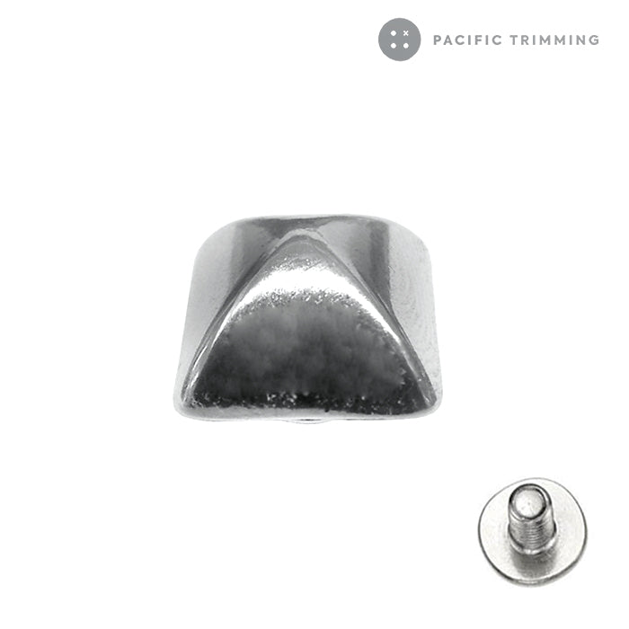 Square Pyramid Screw Back Studs Spikes Multiple Colors