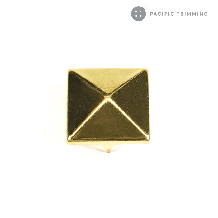 Square Pyramid Shape Studs Nailheads Multiple Colors Gold