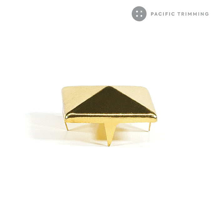 Square Pyramid Shape Studs Nailheads Multiple Colors Gold