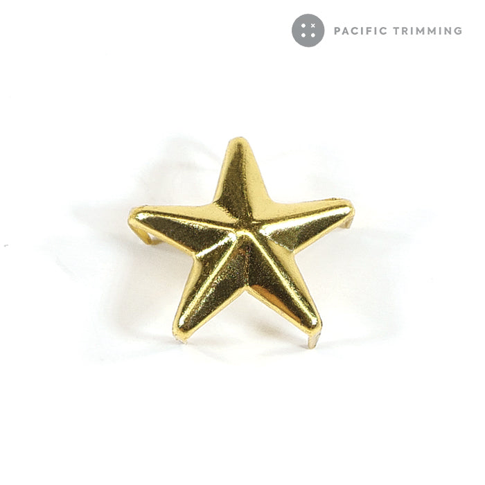 Star Shape Studs Nailheads Multiple Colors Gold