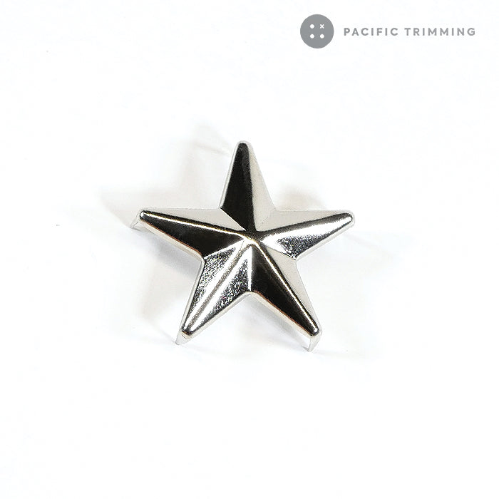 Star Shape Studs Nailheads Multiple Colors Nickel