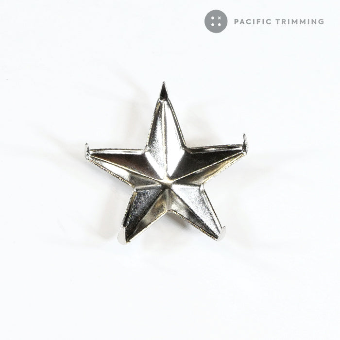 Star Shape Studs Nailheads Multiple Colors Nickel