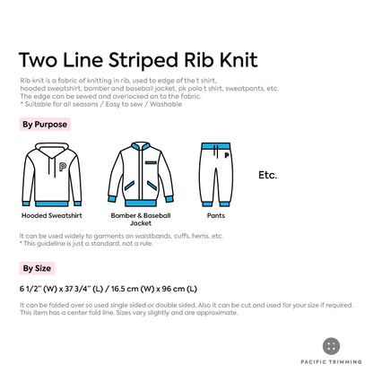 Two Line Striped Rib Knit Description