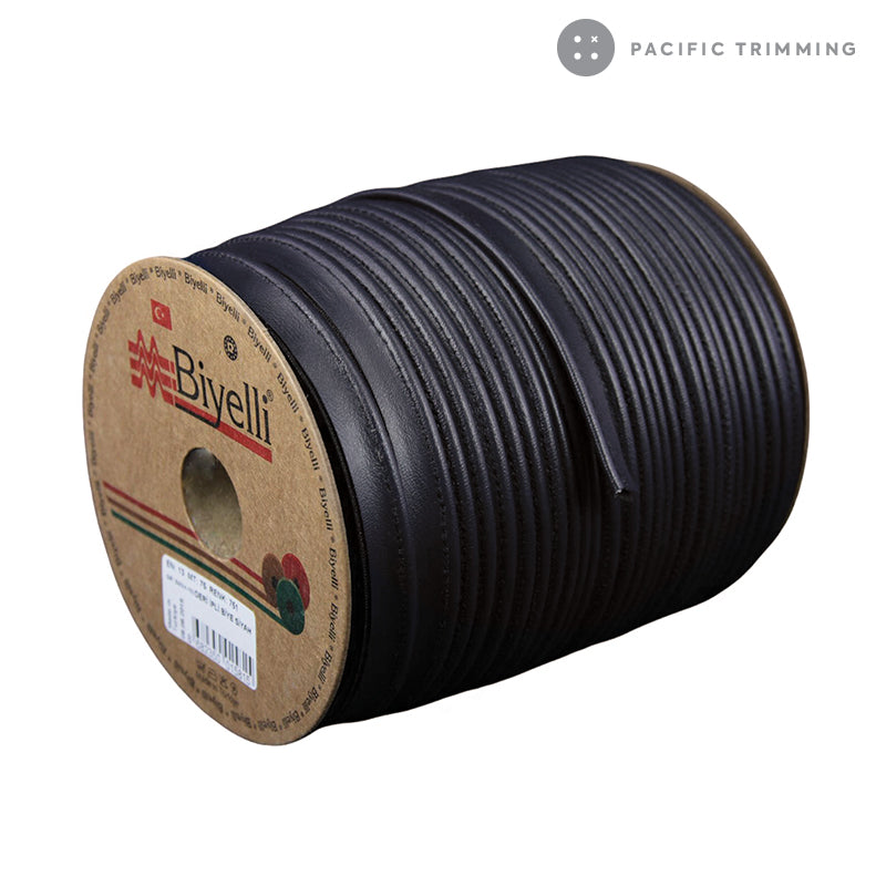 Biyelli 1/2" Leather Piping Tape Black