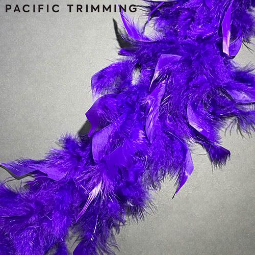 Chandelle Boa Feather Trim Purple