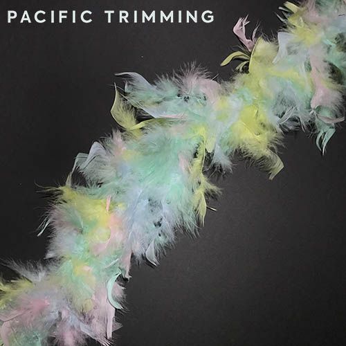 Colorful Chandelle Boa Feather Trim Pastel