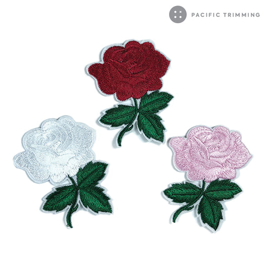 Rose Embroidered Iron On Patches