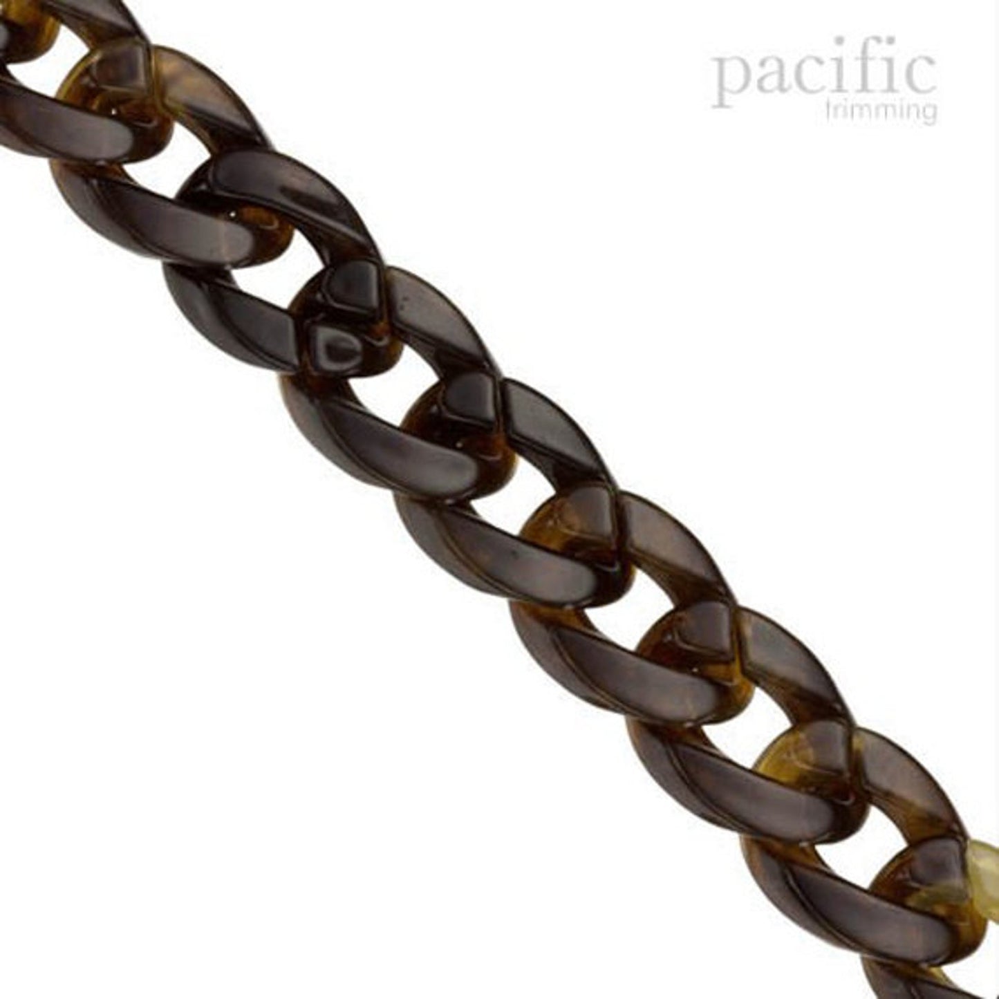 Acrylic Flat Chain Dark Brown