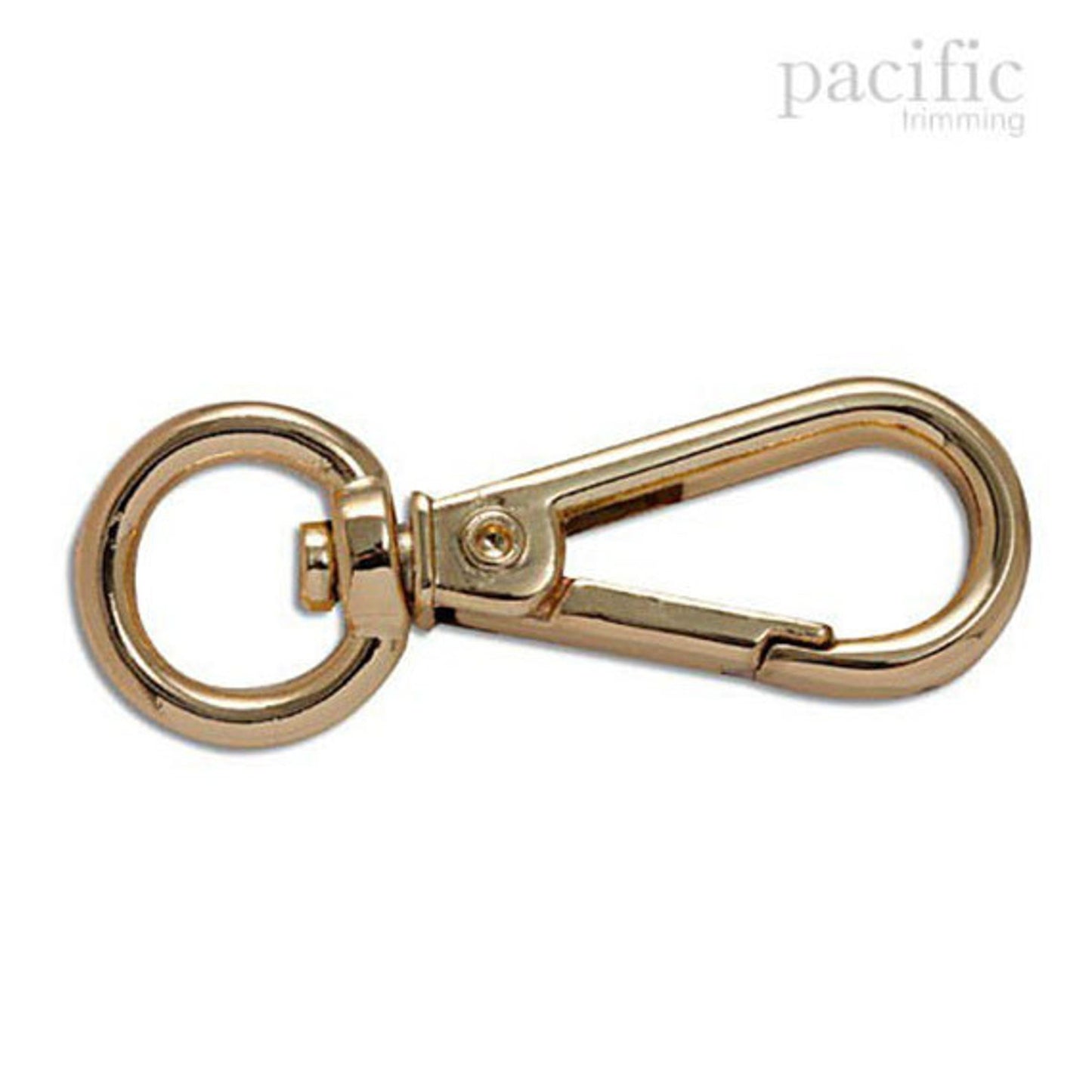 0.5 Inch Push Gate Swiveling Snap Gold