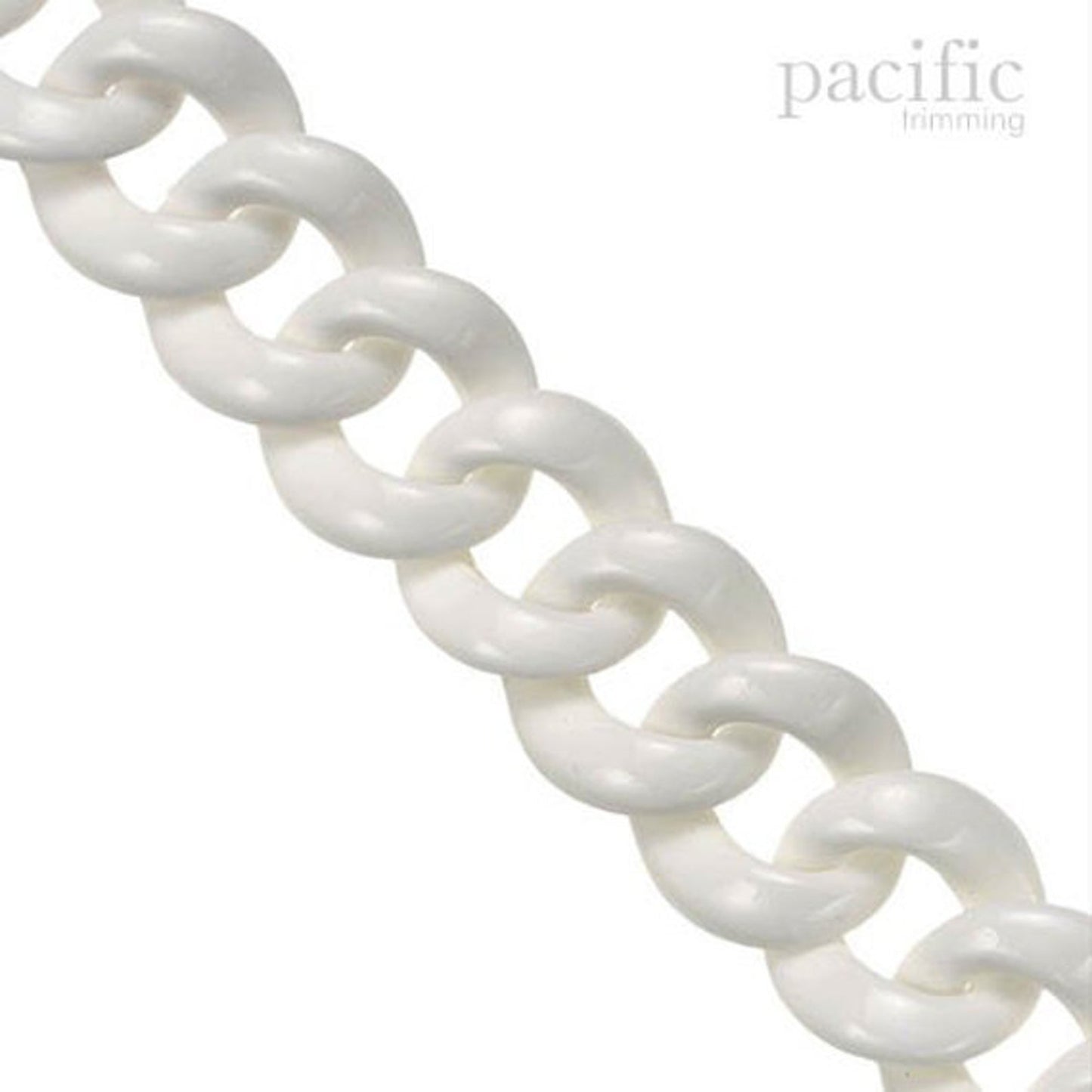 Acrylic Round Chain White