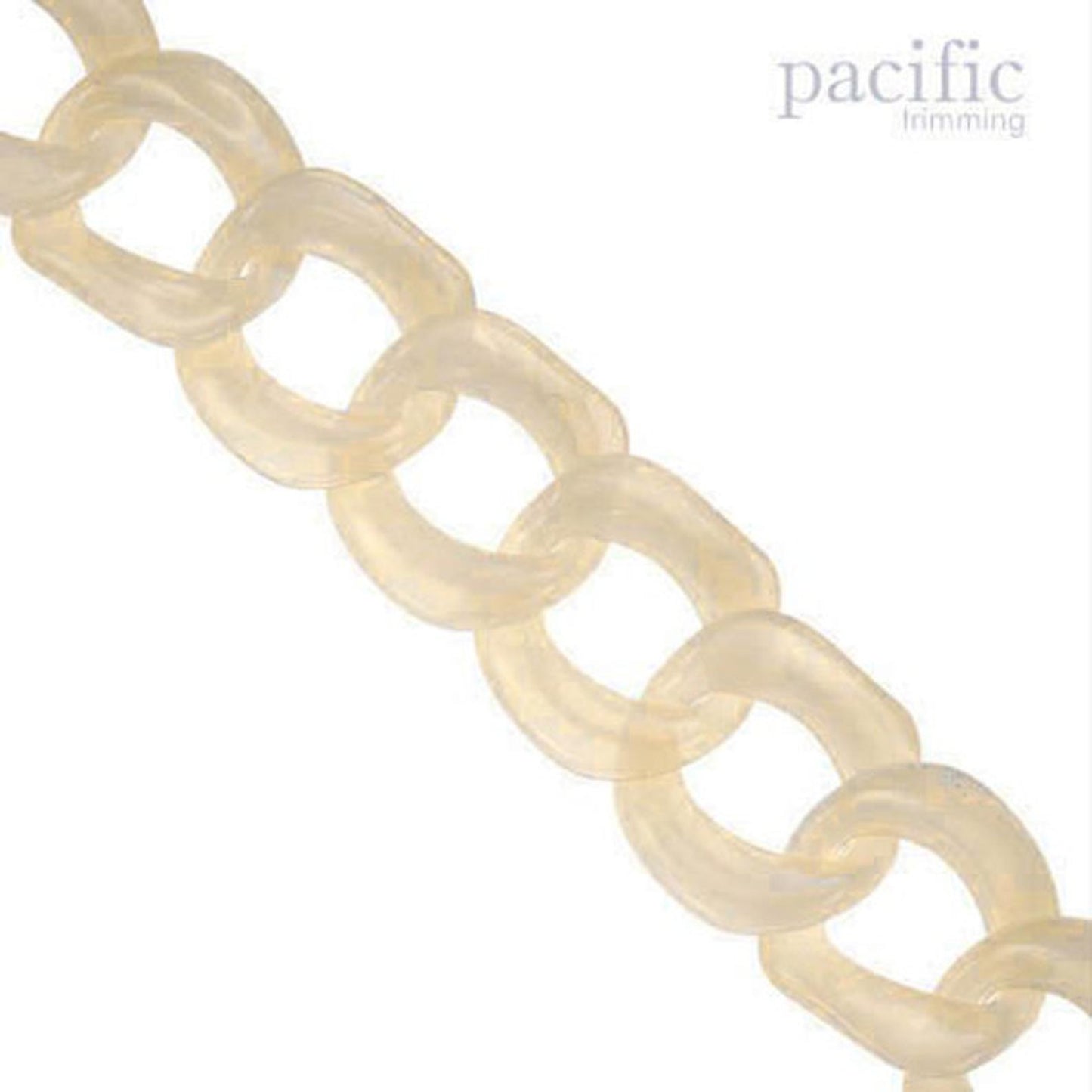 Acrylic Round Chain Smoky Ivory