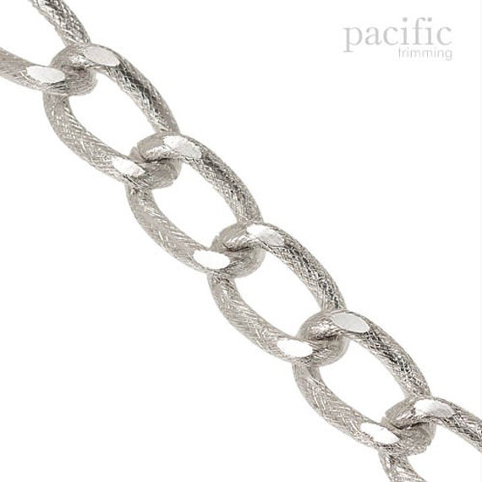 Aluminum Textured Chain Silver