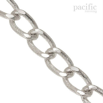 Aluminum Textured Chain Silver