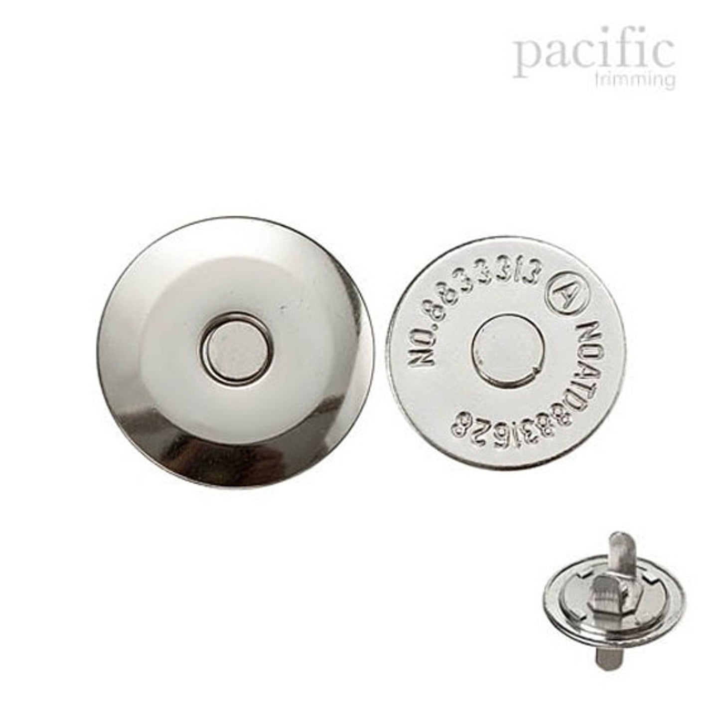 14mm Magnetic Snap Silver