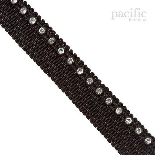 4mm 1-Row Rhinestone Banding Black