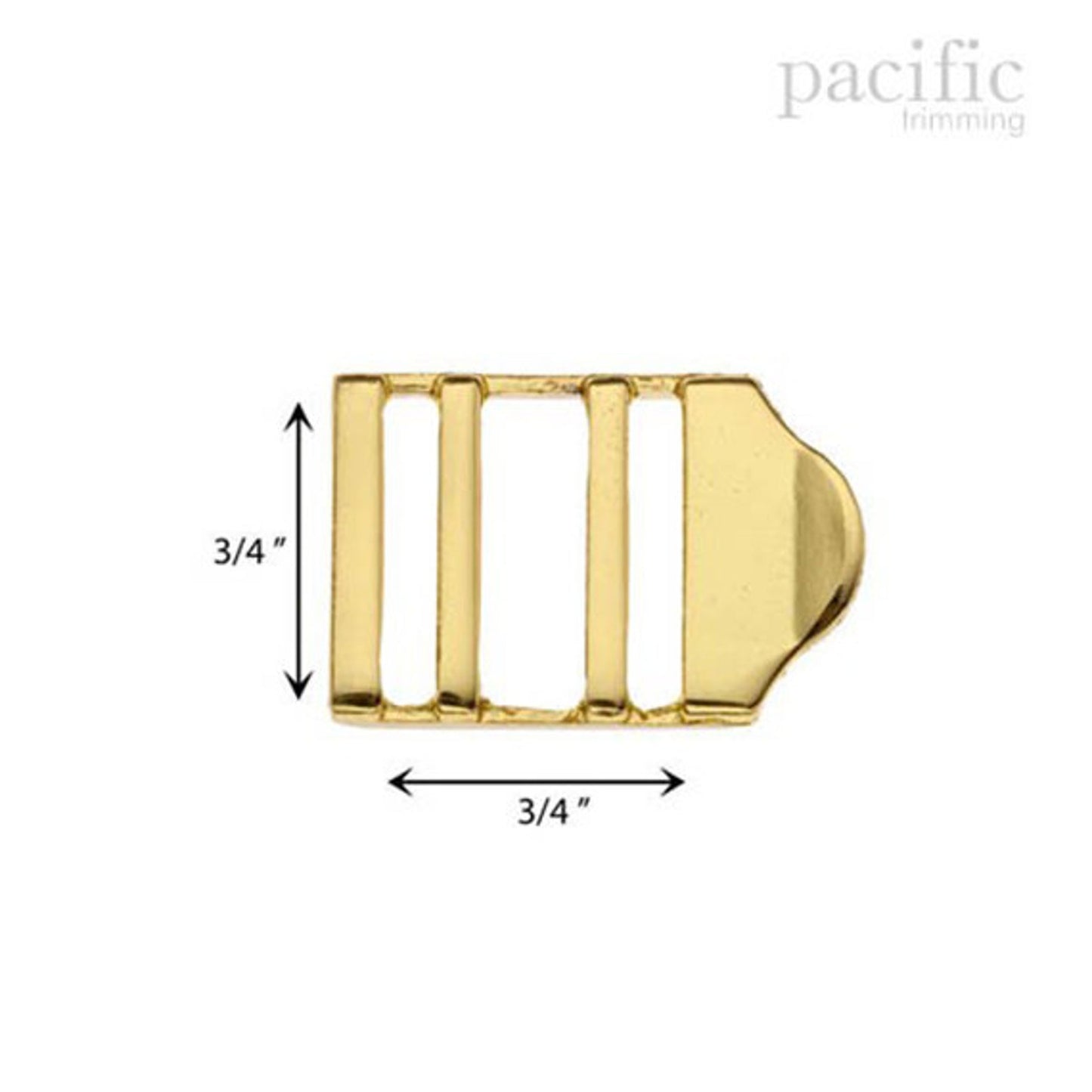 0.75 Inch Metal Strap Adjuster Gold