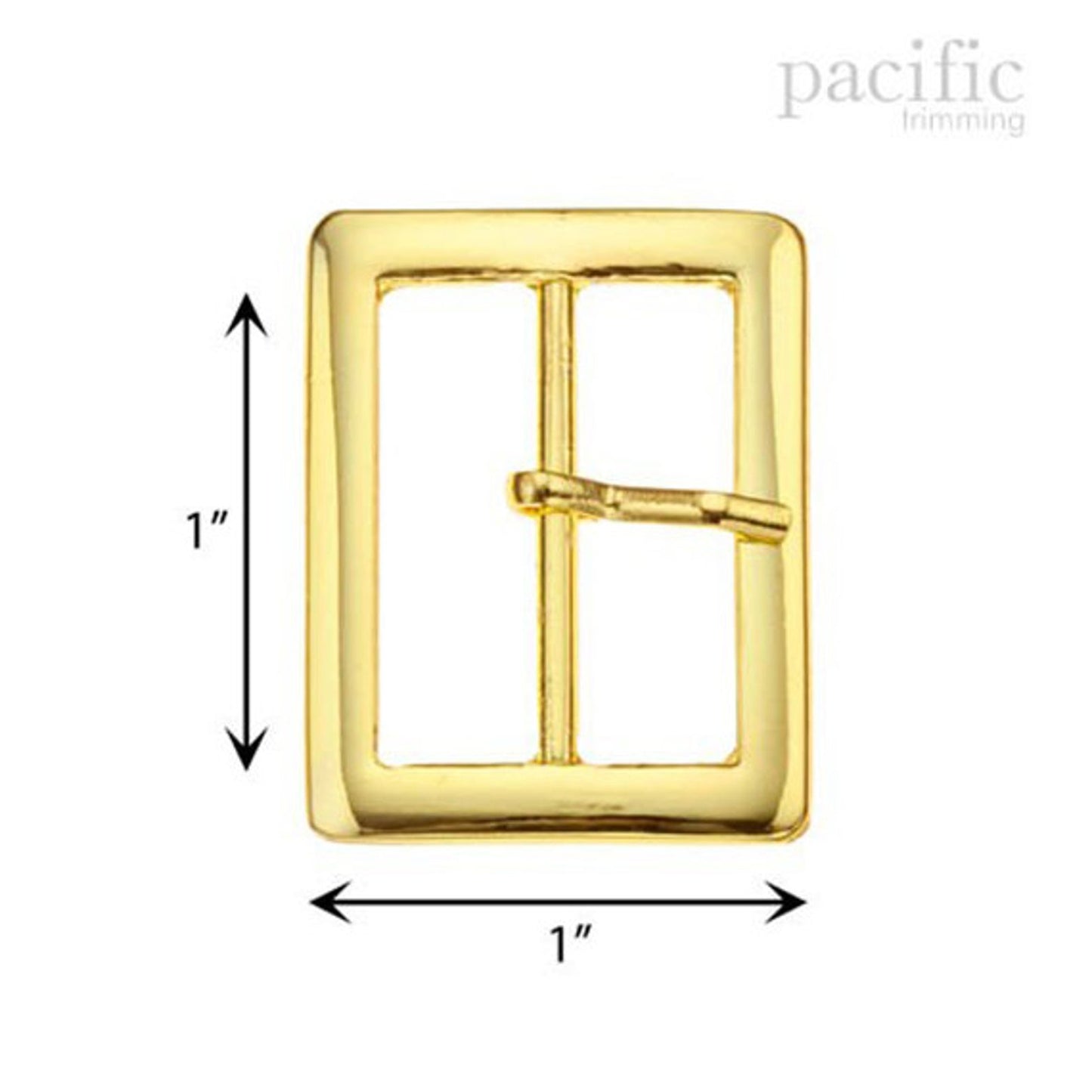 Rectangle Metal Buckle Gold Multiples Sizes