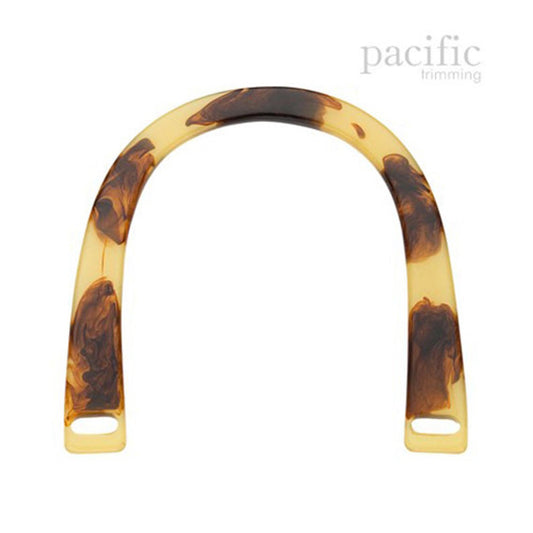 5.38 Inch Acrylic Horse Shoe Handle Brown