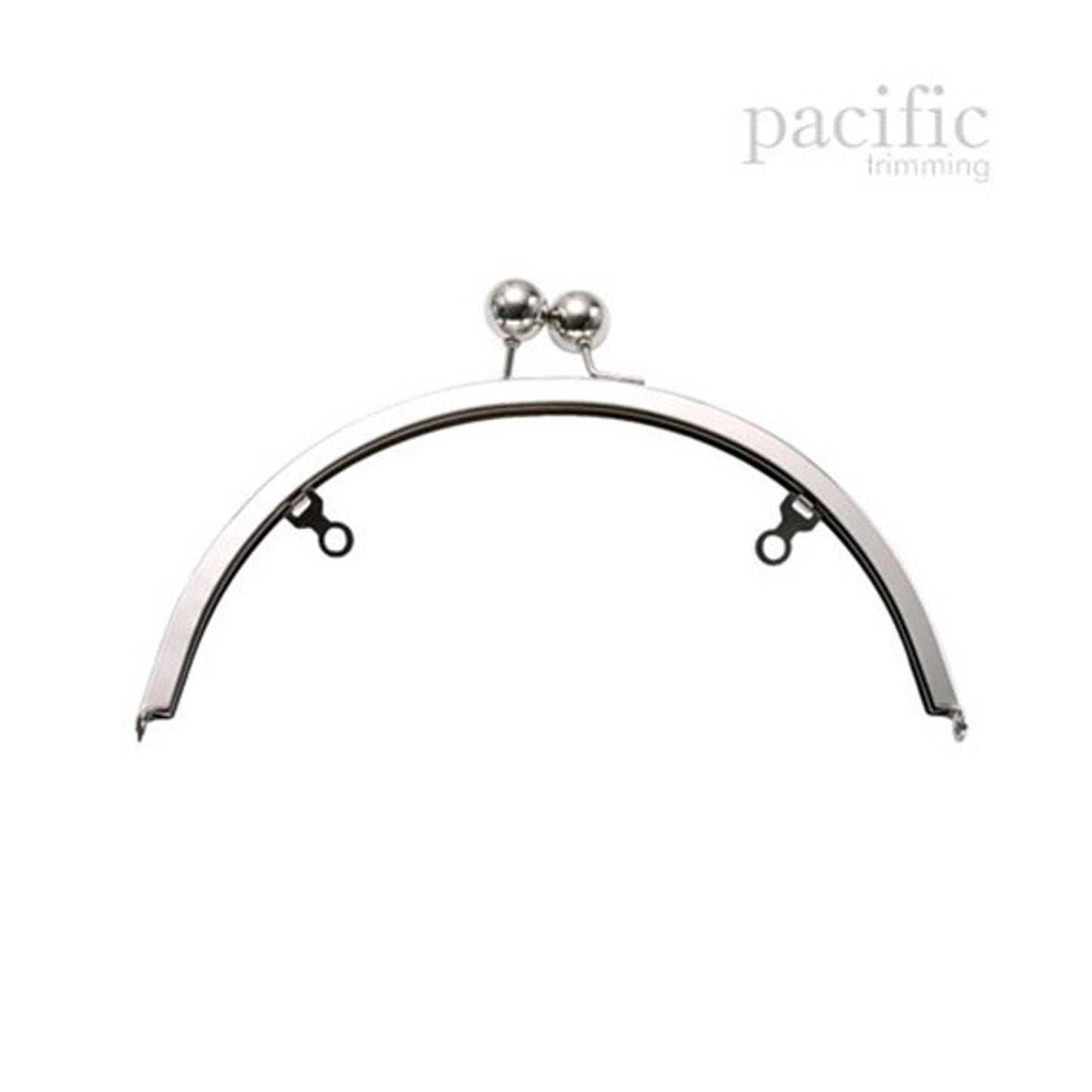 8.75 Inch Metal Purse Frame Handle Silver